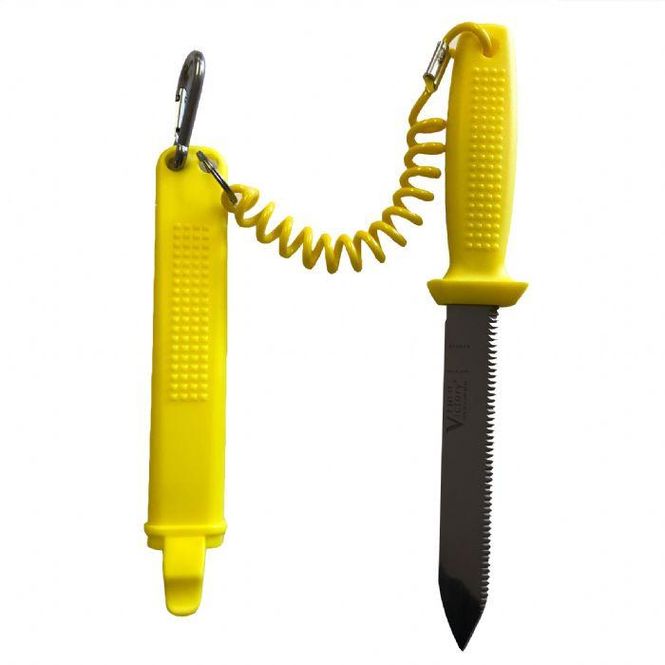 Hovedbilde Kniv, Victory SPISS 17cm blad, med gul slire