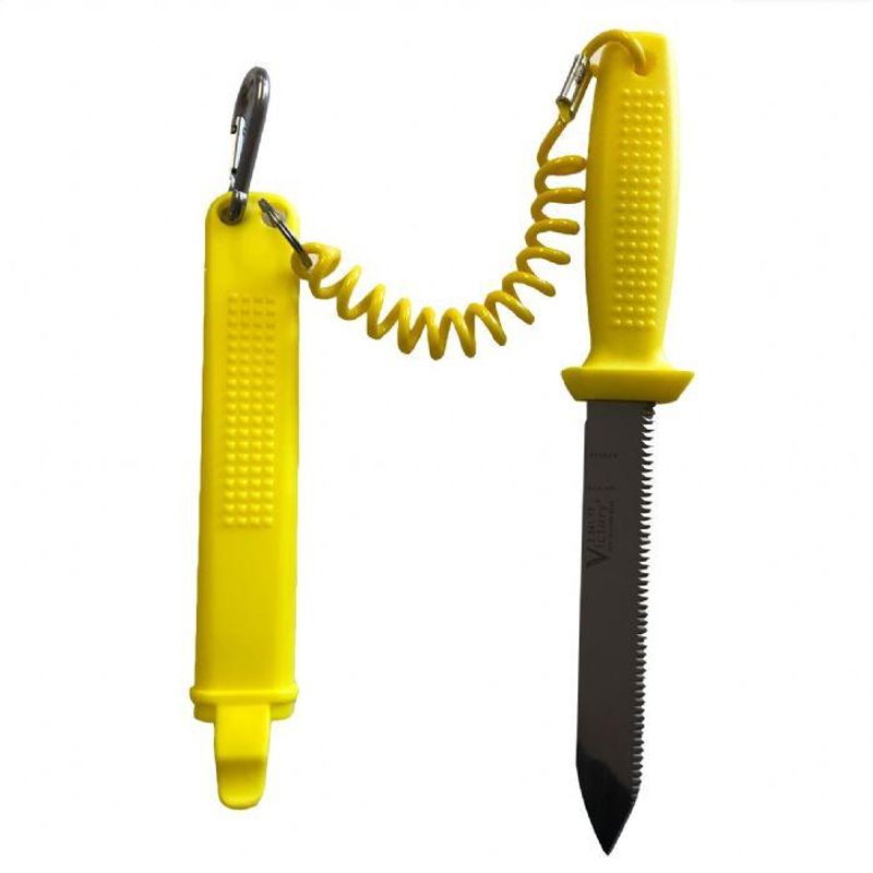 Kniv, Victory SPISS 17cm blad, med gul slire